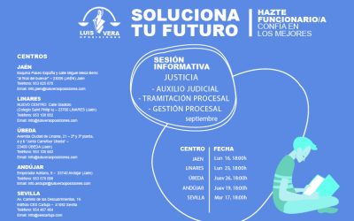 Inicio 18 OPOSICIONES JUSTICIA – Sesiones informativas en Septiembre