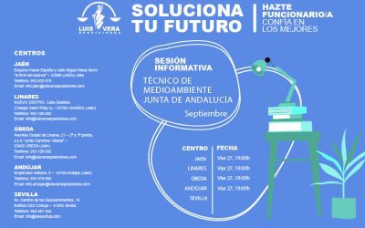 Inicio 8 OPOSICIONES TÉCNICO DE MEDIO AMBIENTE – Sesión informativa próximo día 27 de septiembre a las 19:00 horas.