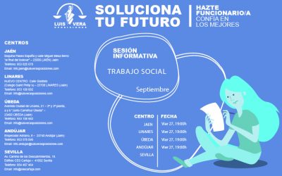 Inicio 7 OPOSICIONES TRABAJO SOCIAL JUNTA DE ANDALUCÍA – Sesión informativa próximo día 27 de septiembre a las 19:00 horas.