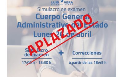 Inicio 9 Simulacro de examen Cuerpo General Administrativo del Estado – Aplazado