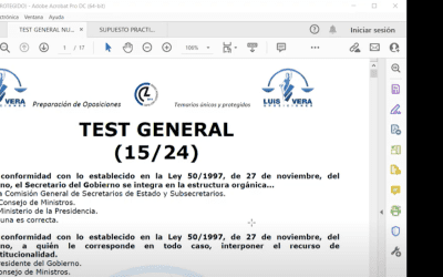 Simulacro de examen  para alumnos de las oposiciones de justicia que haya visto todo el temario