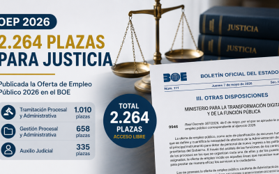 Publicada la OEP 2026: Justicia contará con 2.264 plazas de acceso libre